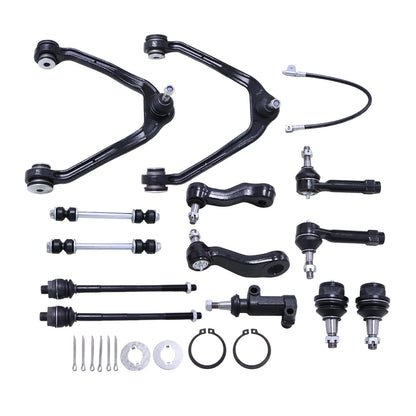 13Pc For GMC Yukon 4WD 2001-2006 Front Upper Control Arms Idler Arm Tie Rods Kit