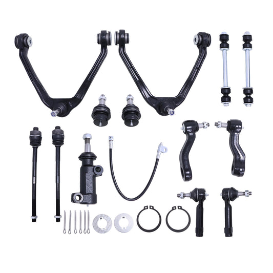 13Pc For GMC Yukon 4WD 2001-2006 Front Upper Control Arms Idler Arm Tie Rods Kit
