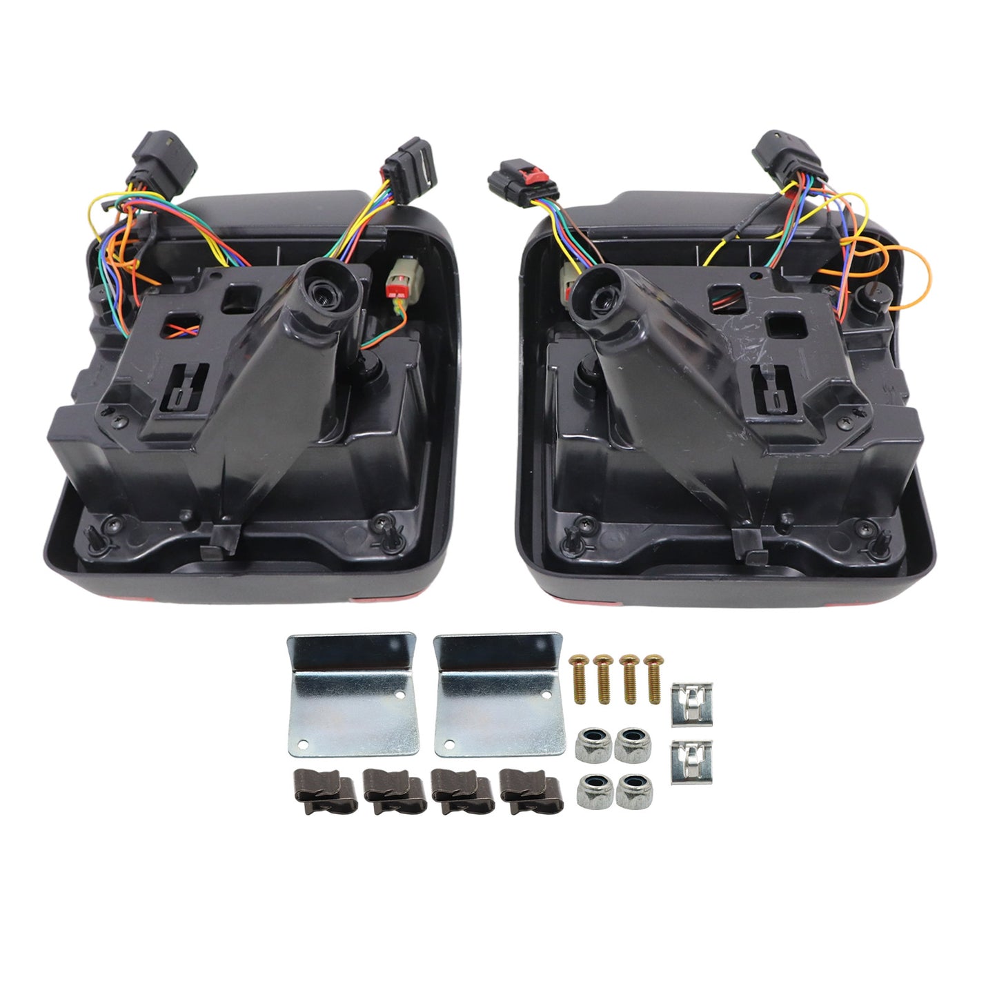 L & R Red LED Tail Lights FIT Jeep Wrangler JL 18-24 w/Blind Spot Plug+Bracket