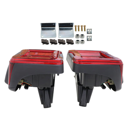 L & R Red LED Tail Lights FIT Jeep Wrangler JL 18-24 w/Blind Spot Plug+Bracket