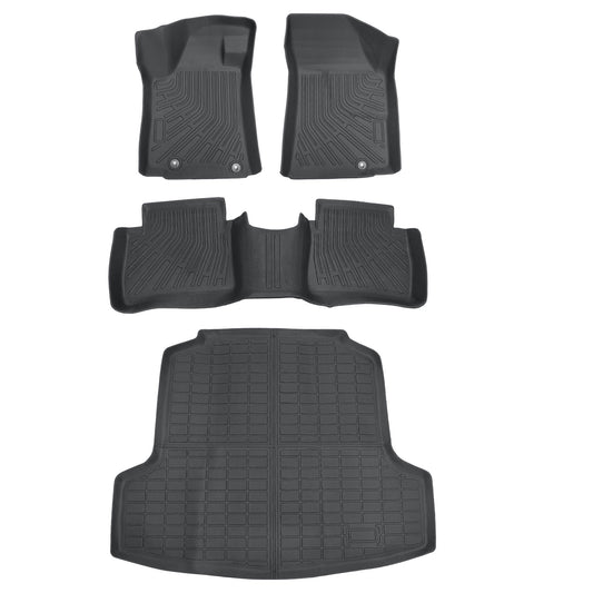 TPE All Weather For 2013-18 Nissan Altima Floor Mats Liners & Trunk Cargo Liner