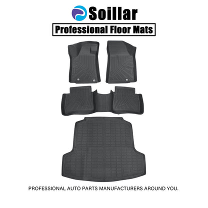 TPE All Weather For 2013-18 Nissan Altima Floor Mats Liners & Trunk Cargo Liner