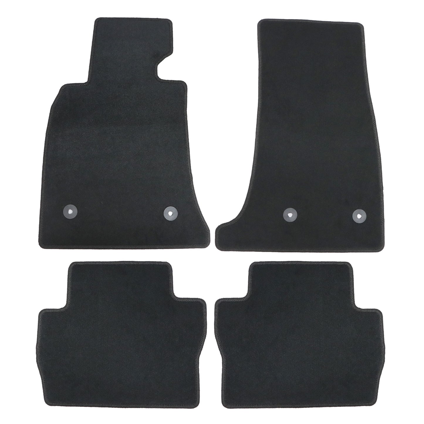 4Pcs For Cadillac CT4 2021-2026 Front & 2nd Floor Mats Carpet Velour Black New