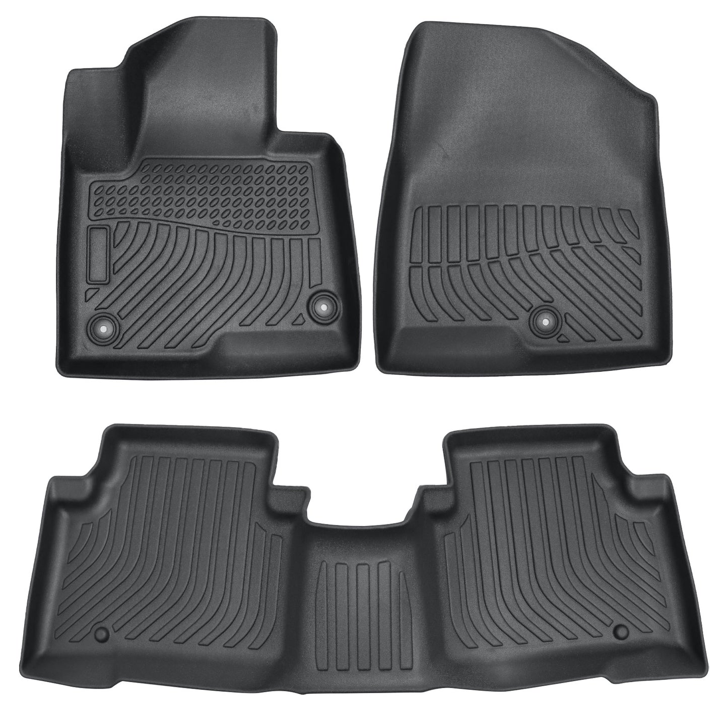 Fits 2017 2018 Hyundai Santa Fe 5 Seats TPE 3D Front-Rear Floor Mats Liner 3Pcs