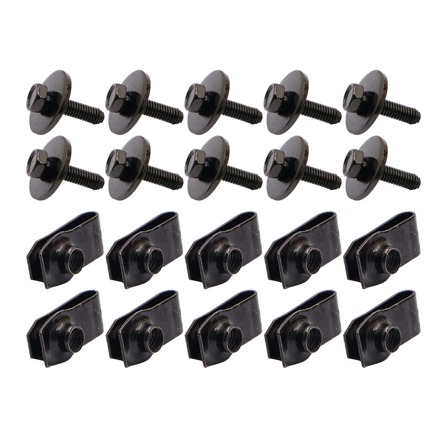 Fits GMC Ford Chrysler Jeep N623343-S2 20X M8 Body Bolts & Extruded U Nuts Kits