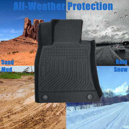 Floor Mats Liner For 2019-2025 Genesis G70 AWD 4-Door Front-Rear All Weather TPE