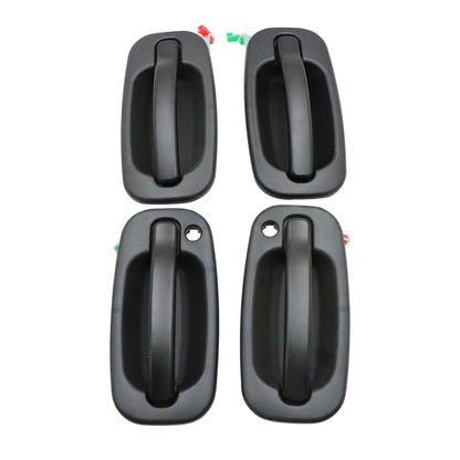 For Chevrolet GMC Exterior Door Handle w/ Keyhole Front/Rear X4