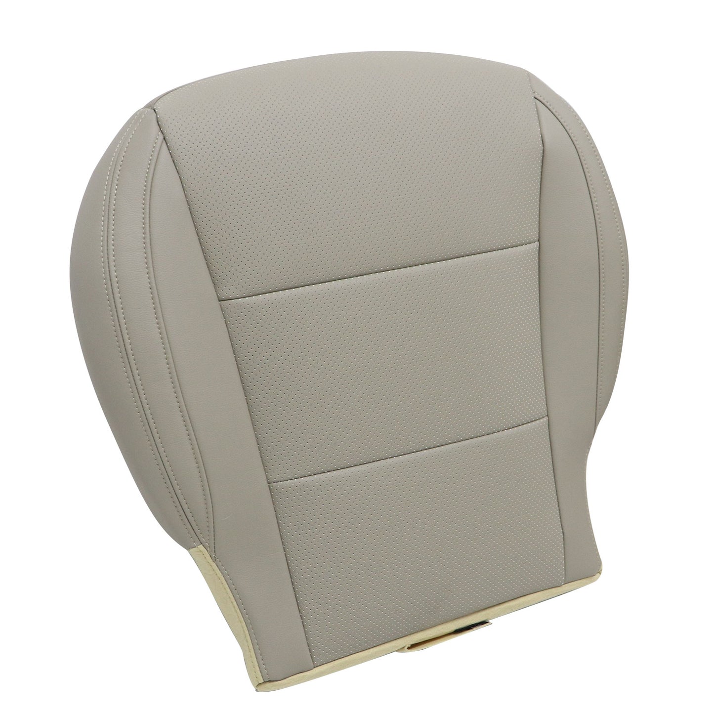 2012-2019 Fits Hyundai Santa Fe Driver Bottom Perforated Leather Seat Cover Gray