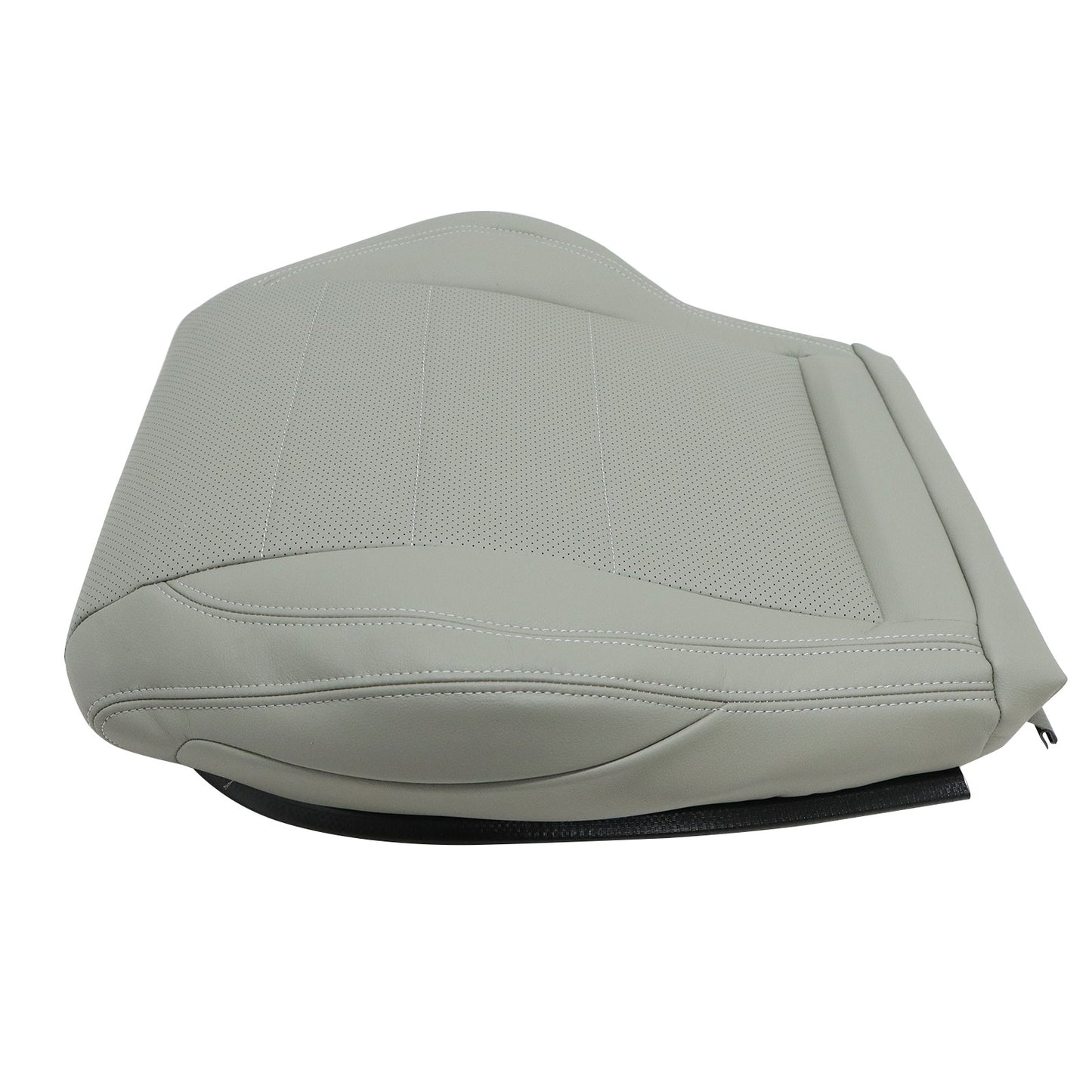 For 2012-2015 Mercedes Benz C250 C350 Driver Bottom Leather Seat Cover Gray