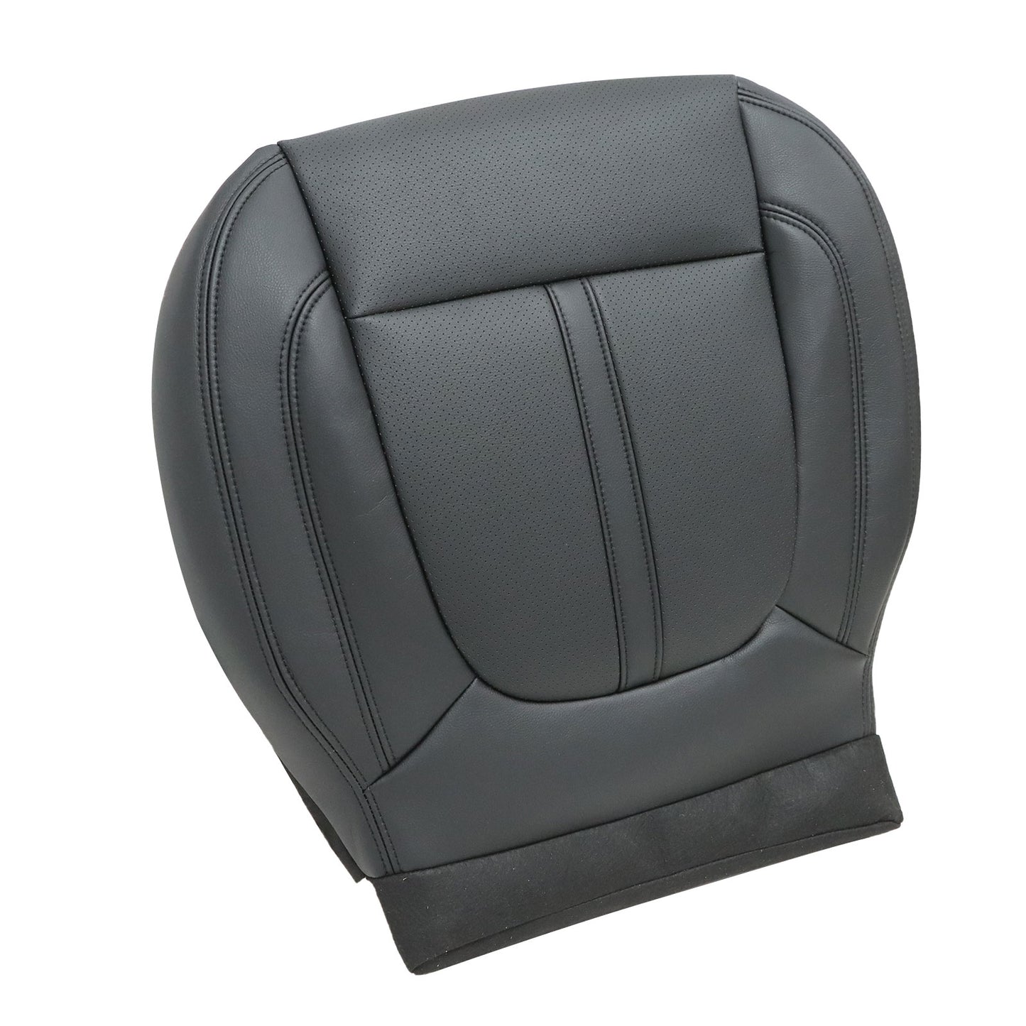 Replacement Fits 2017-2020 Lincoln MKZ Driver Bottom Perforated Black Seat Cover