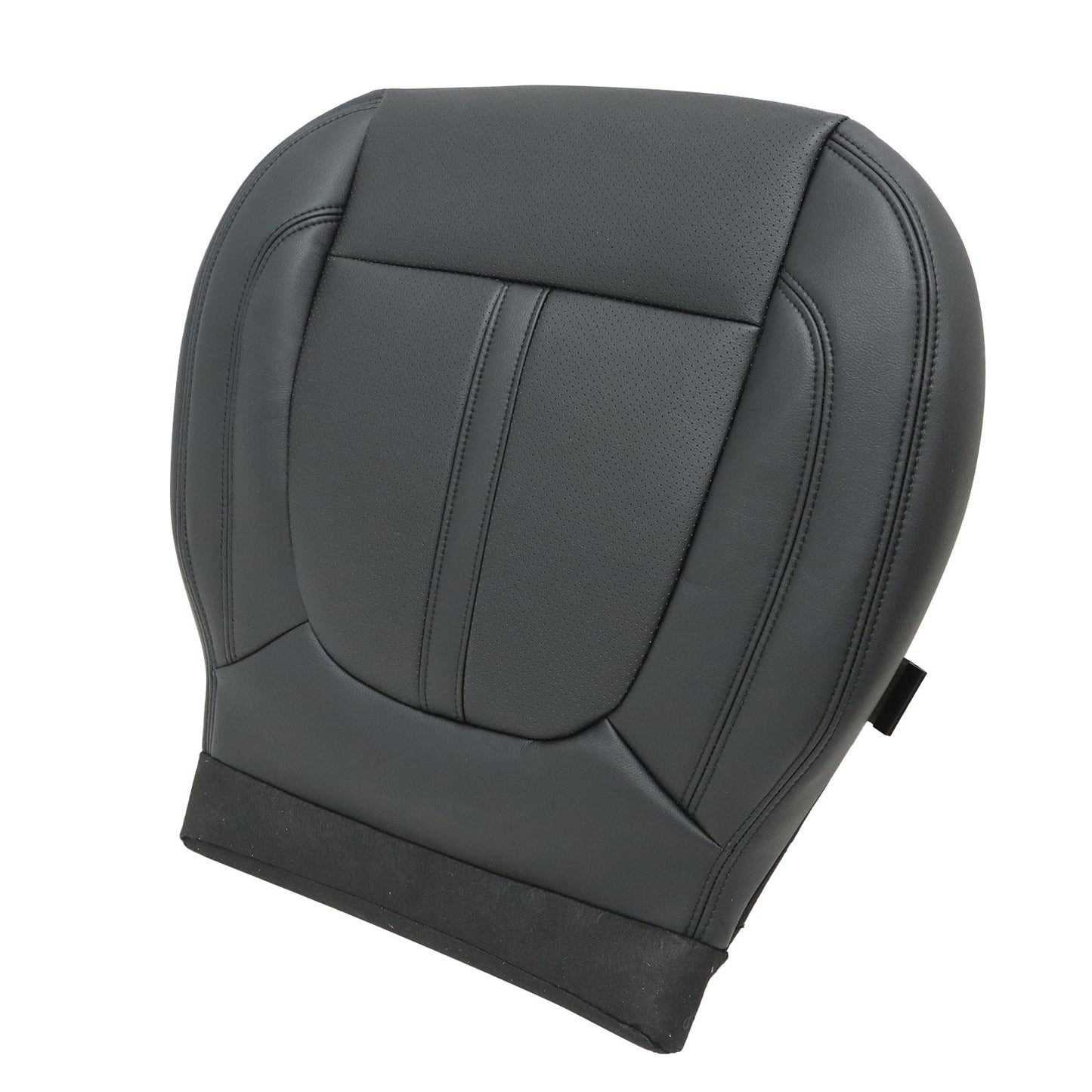 Replacement Fits 2017-2020 Lincoln MKZ Driver Bottom Perforated Black Seat Cover