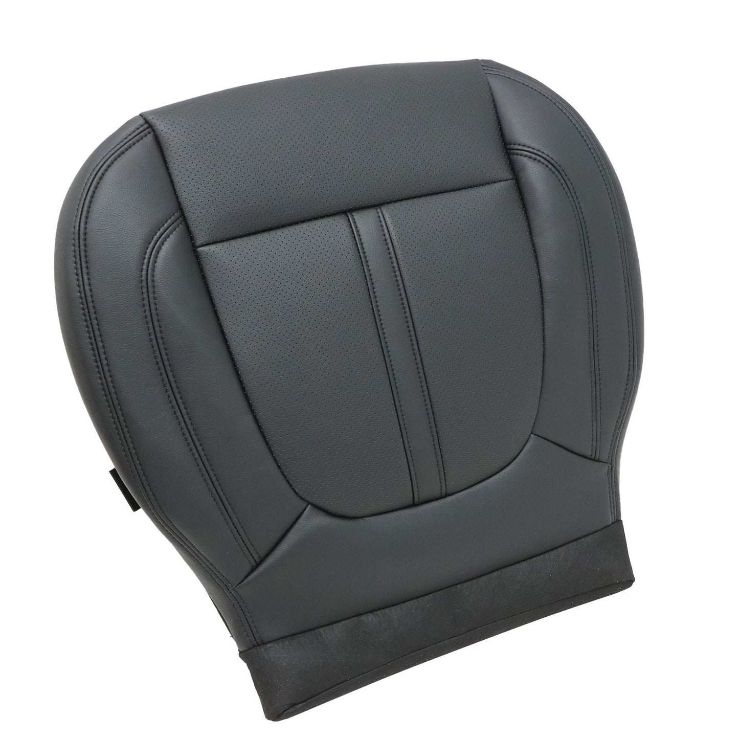 Replace For 2017-2020 Lincoln MKZ Passenger Bottom Perforated Black Seat Cover