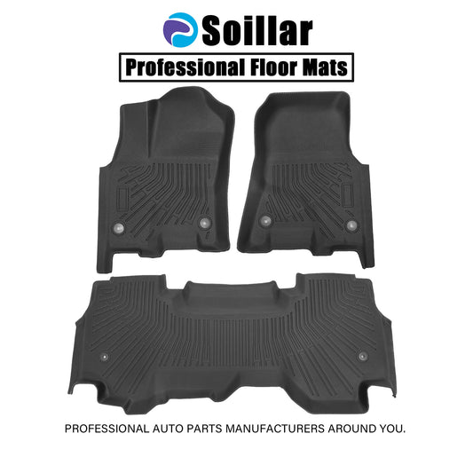 3D TPE Floor Mats Liner Black 3Pcs For 2025 2026 Ram 1500 Quad Cab Bucket Seat