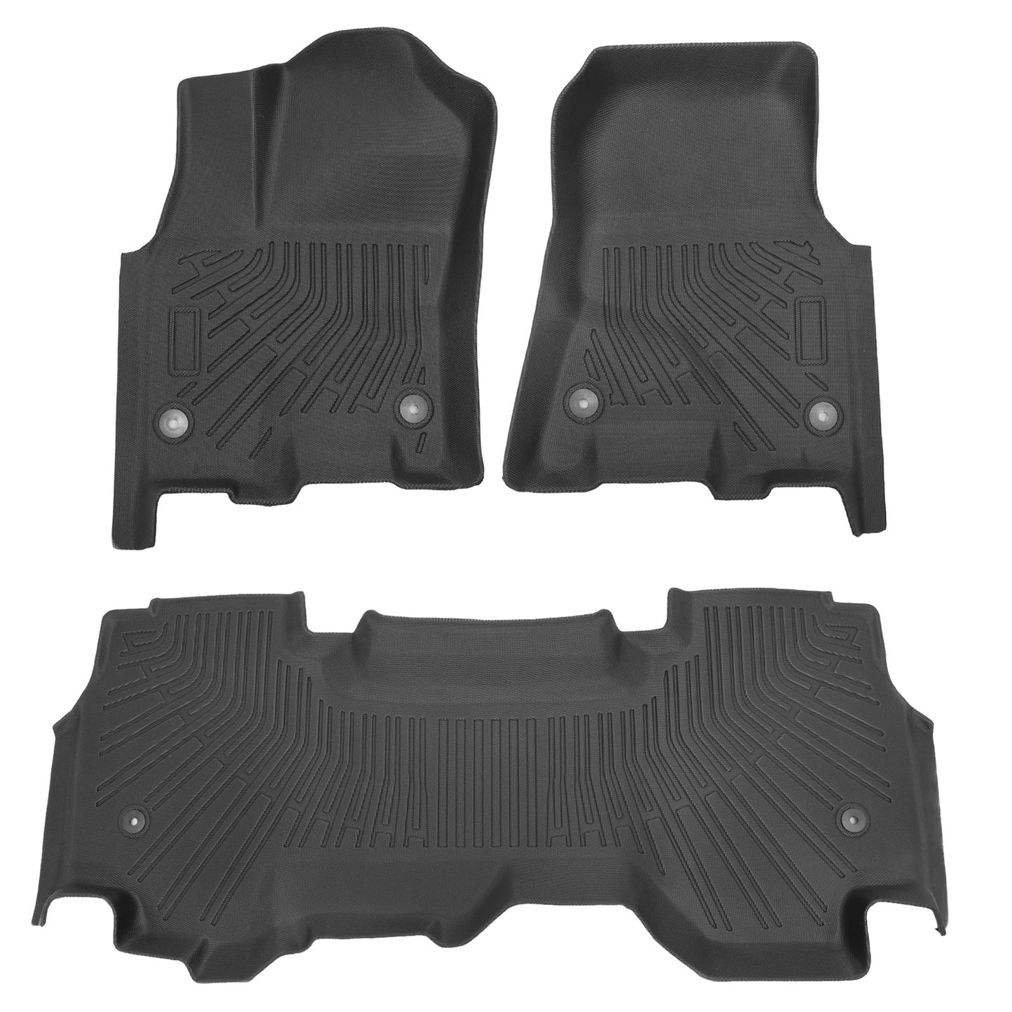 3D TPE Floor Mats Liner Black 3Pcs For 2025 2026 Ram 1500 Quad Cab Bucket Seat