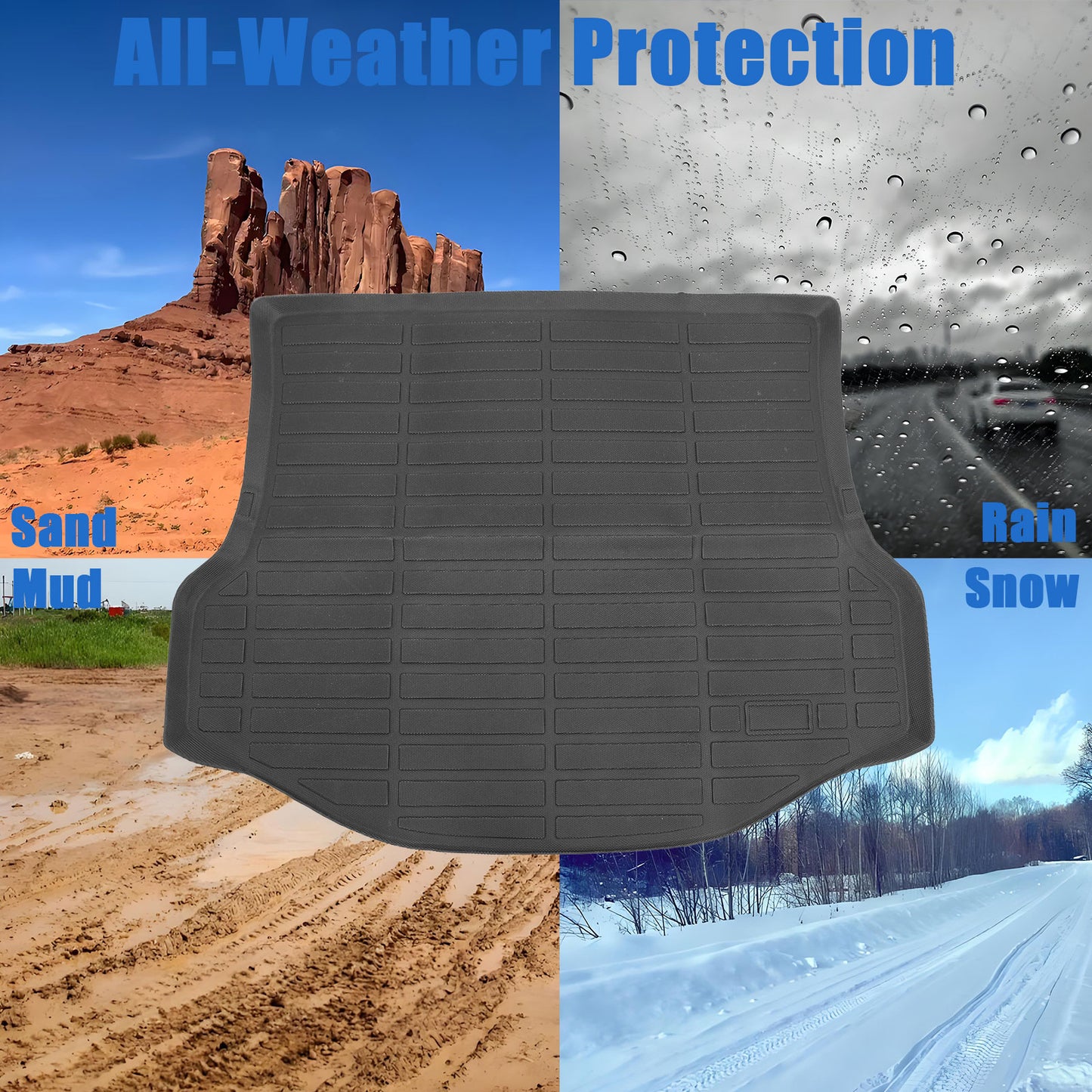 3D TPE All-Weather Trunk Cargo Liner Cover Floor Mat For 2013-2018 Toyota RAV4