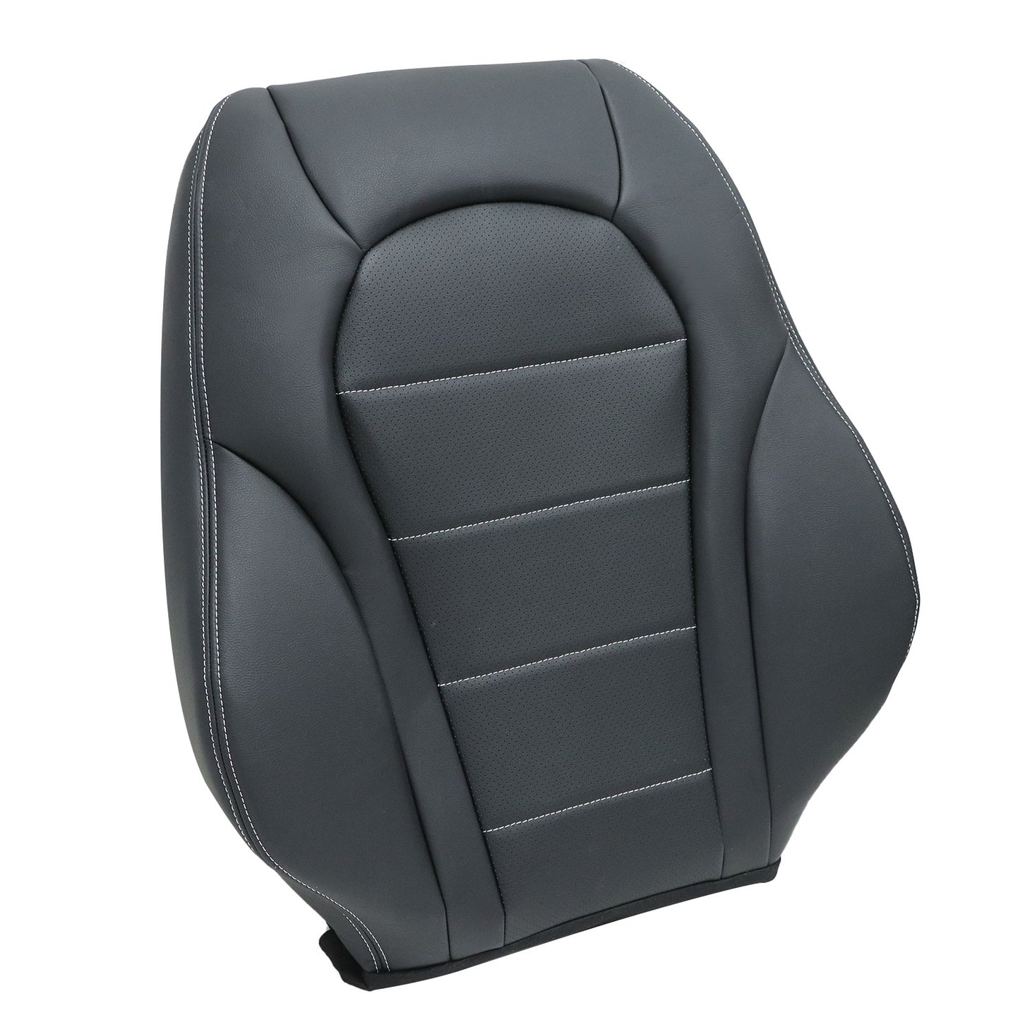 2015-2021 For Mercedes Benz C-Class GLC Driver Top Leather Seat Cover Black
