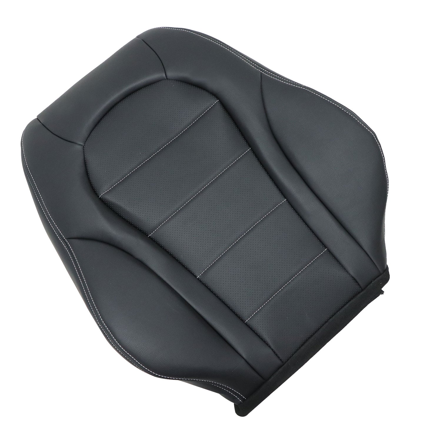 2015-2021 For Mercedes Benz C-Class GLC Driver Top Leather Seat Cover Black