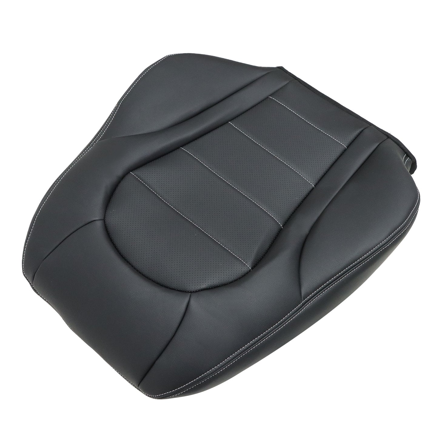 2015-2021 For Mercedes Benz C-Class GLC Driver Top Leather Seat Cover Black