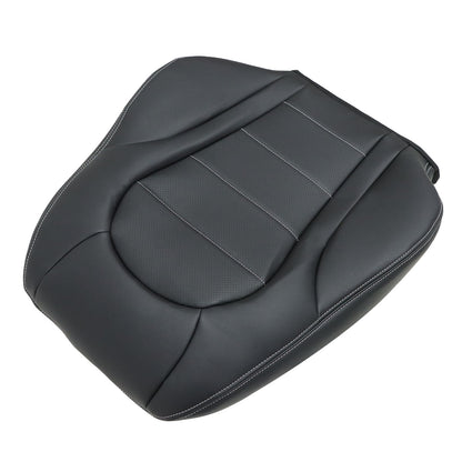 2015-2021 For Mercedes Benz C-Class GLC Driver Top Leather Seat Cover Black