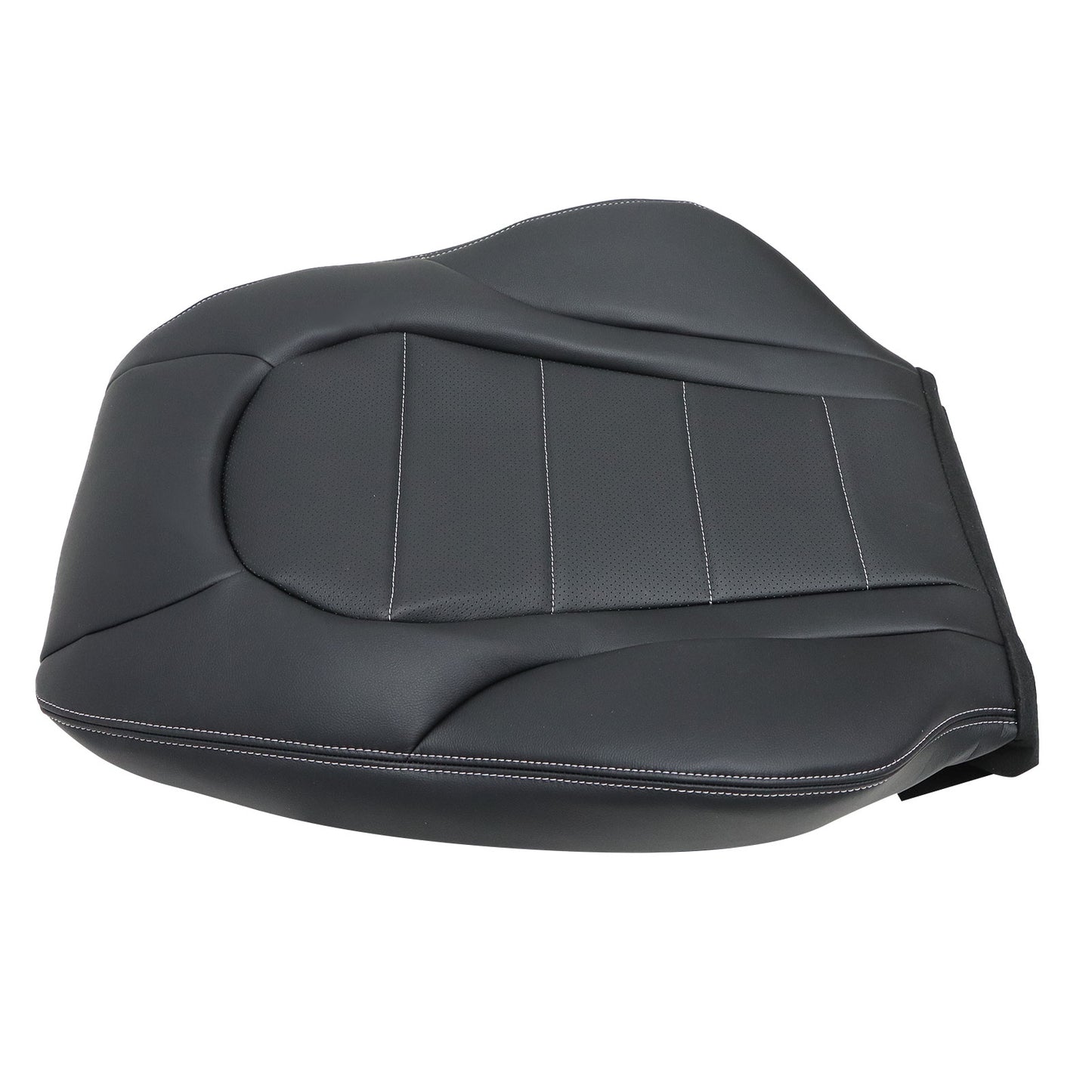 2015-2021 For Mercedes Benz C-Class GLC Driver Top Leather Seat Cover Black