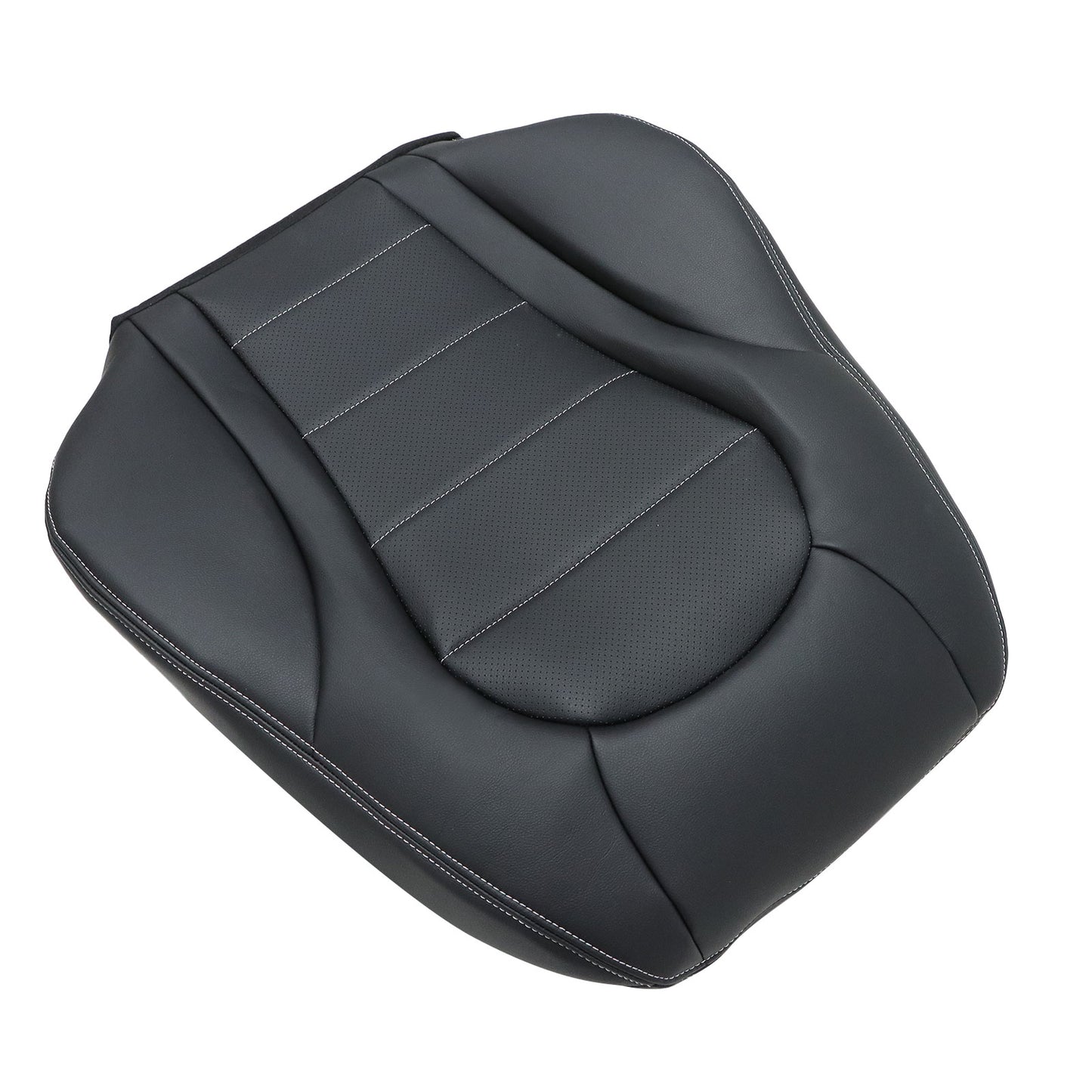 2015-2021 For Mercedes Benz C-Class GLC Driver Top Leather Seat Cover Black