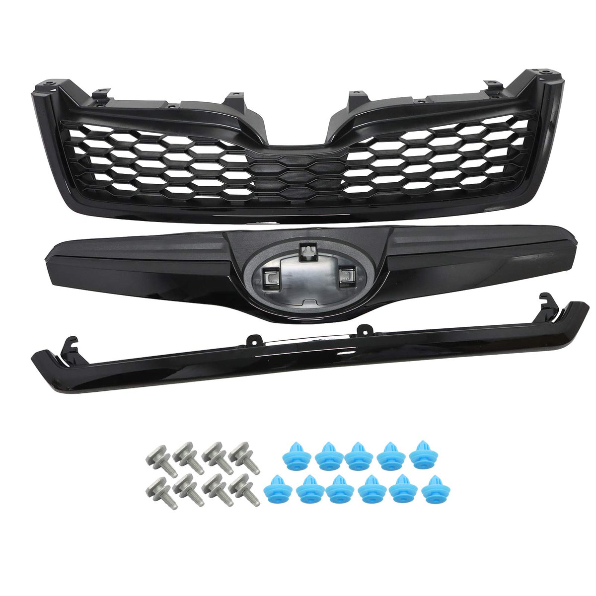 For 2014-2018 Subaru Forester Front Bumper Upper Grille Black Grill