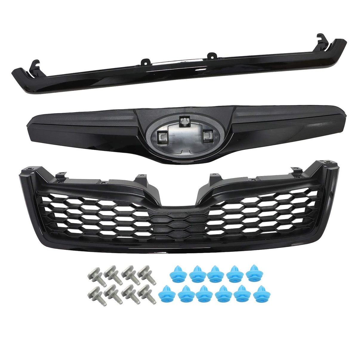 For 2014-2018 Subaru Forester Front Bumper Upper Grille Black Grill