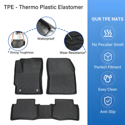 TPE 2-Row Floor Mats Liner Set Waterproof For 2019-2026 Toyota Corolla Hatchback