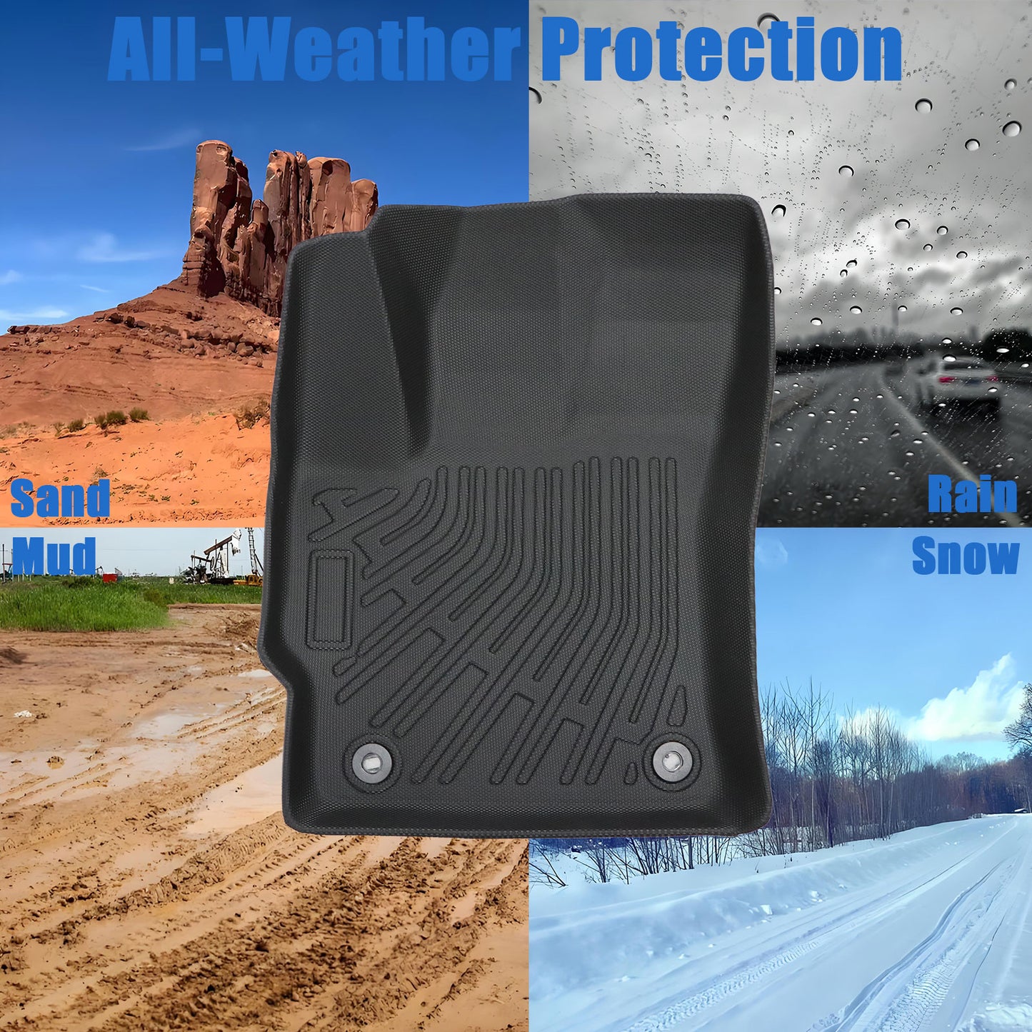 TPE 2-Row Floor Mats Liner Set Waterproof For 2019-2026 Toyota Corolla Hatchback