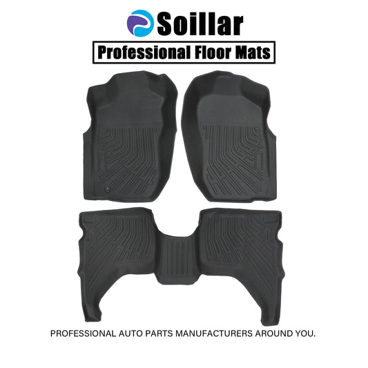 Floor Mats Liner Set Fits 2001-2004 Toyota Tacoma Double Cab All Weather TPE 3X