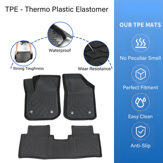 For 2016-2020 Buick Envision 5-Passengers Front+Rear TPE Floor Mats Liners Set