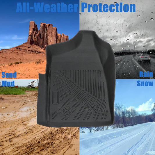 1st Row 3D Floor Mats Liners TPE For 1999-2006 Chevrolet Silverado Regular Cab