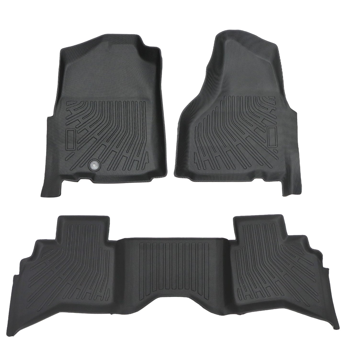3D Floor Mats Liners TPE For 2002-2009 Dodge Ram 1500 2500 3500 Crew Cab Black