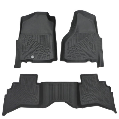 3D Floor Mats Liners TPE For 2002-2009 Dodge Ram 1500 2500 3500 Crew Cab Black
