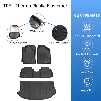 TPE Fits 2010 Kia Soul Floor Mats+Trunk Cargo Liners Full Cover All Weather New