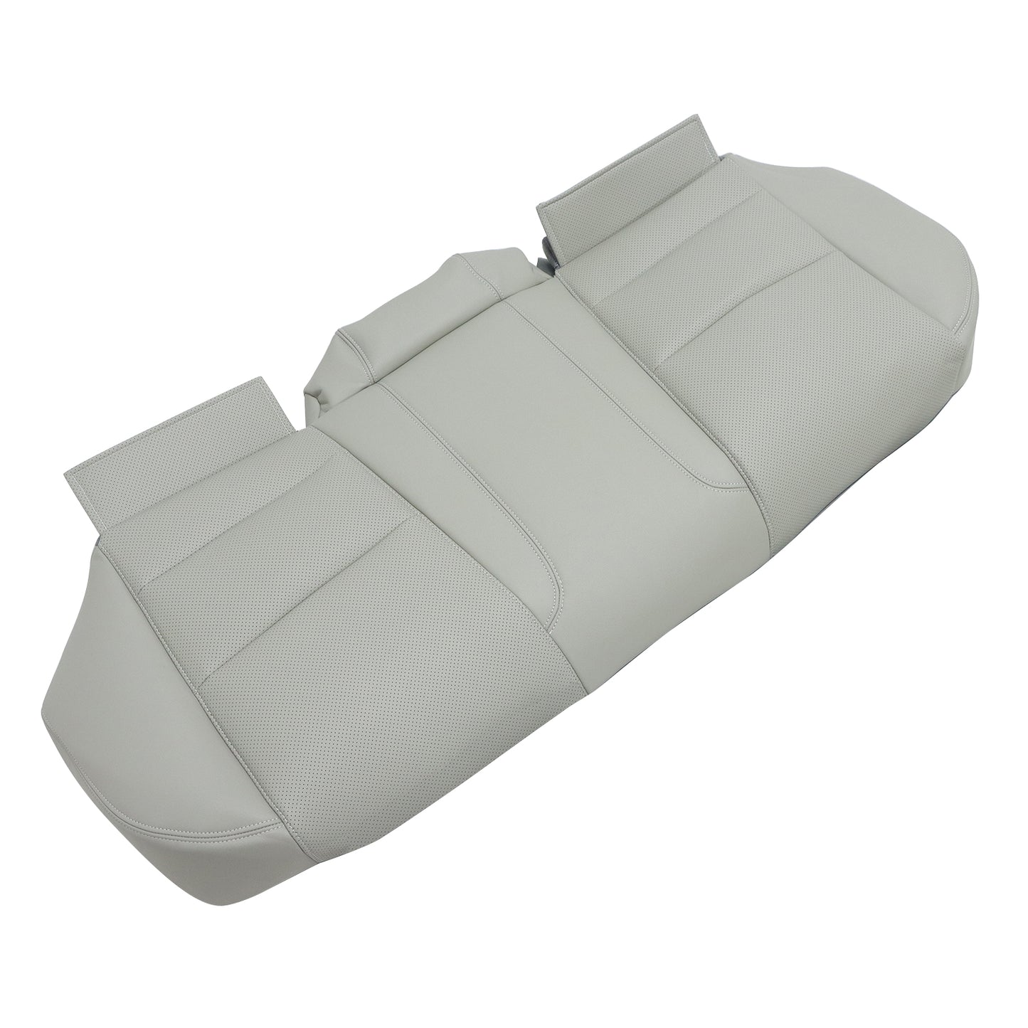 For 2009-2014 Acura TL Rear Bench Side Bottom Perforated Leather Seat Cover Gray