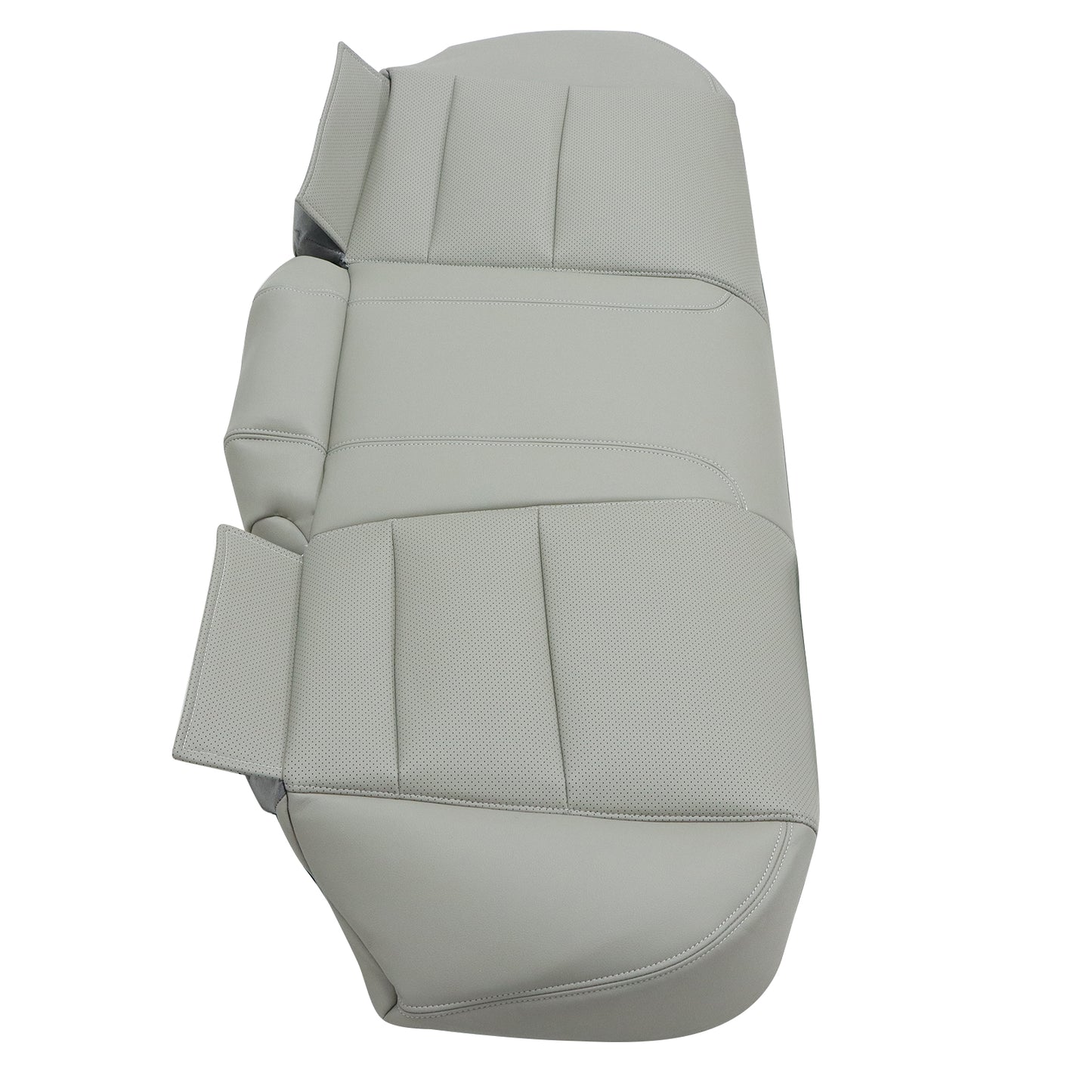 For 2009-2014 Acura TL Rear Bench Side Bottom Perforated Leather Seat Cover Gray