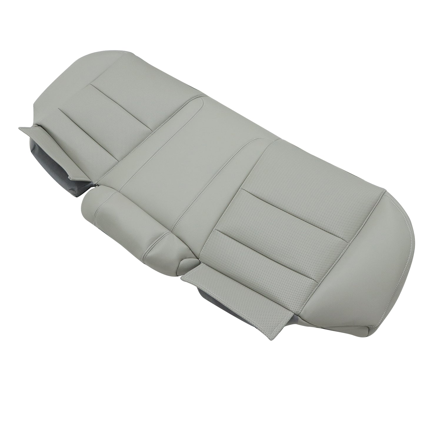 For 2009-2014 Acura TL Rear Bench Side Bottom Perforated Leather Seat Cover Gray