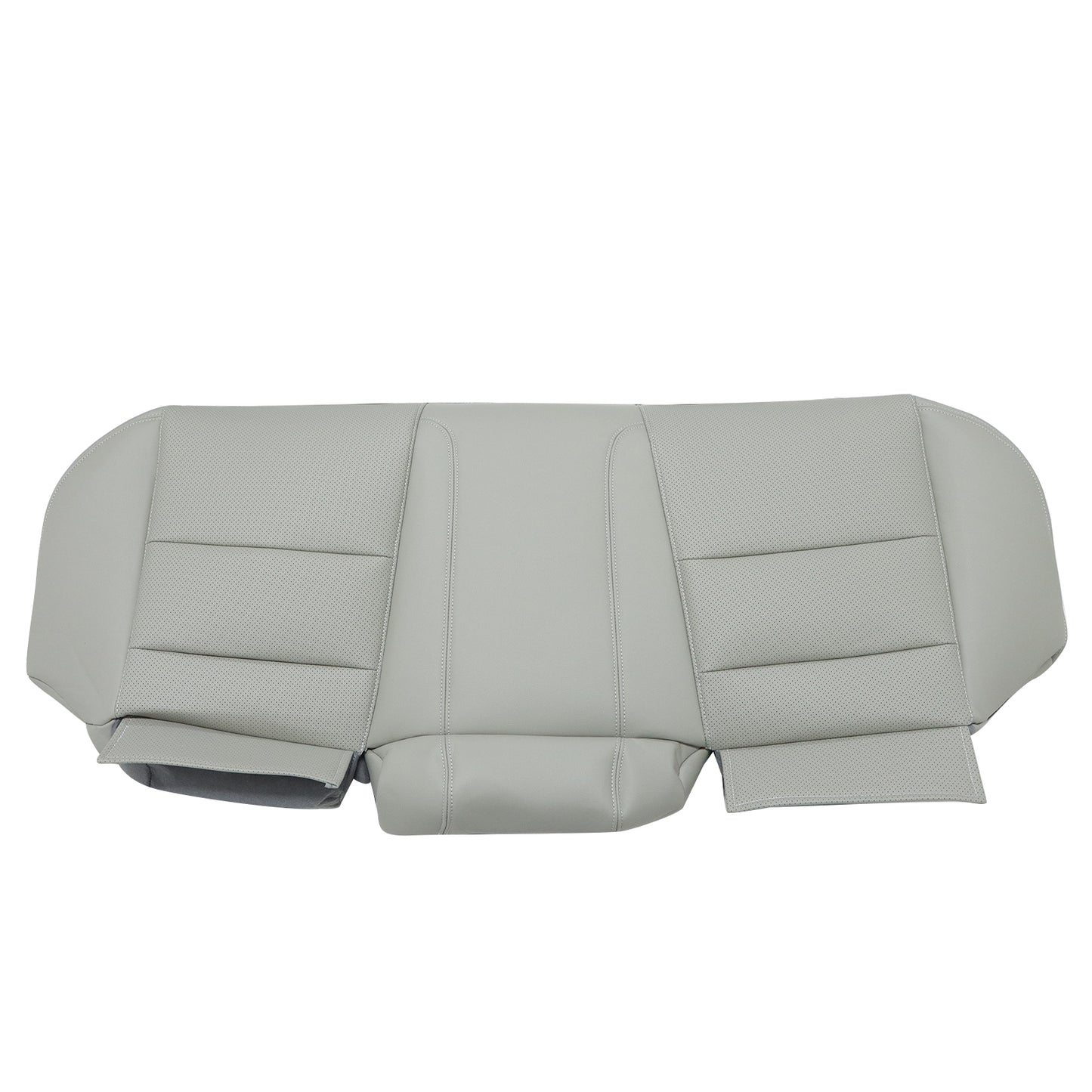 For 2009-2014 Acura TL Rear Bench Side Bottom Perforated Leather Seat Cover Gray