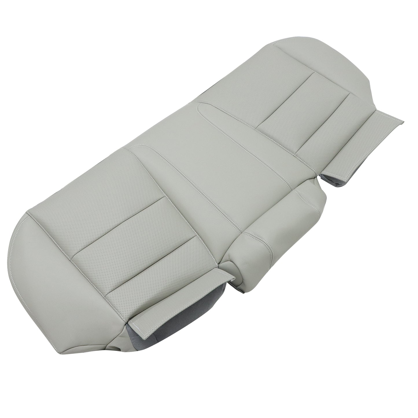 For 2009-2014 Acura TL Rear Bench Side Bottom Perforated Leather Seat Cover Gray