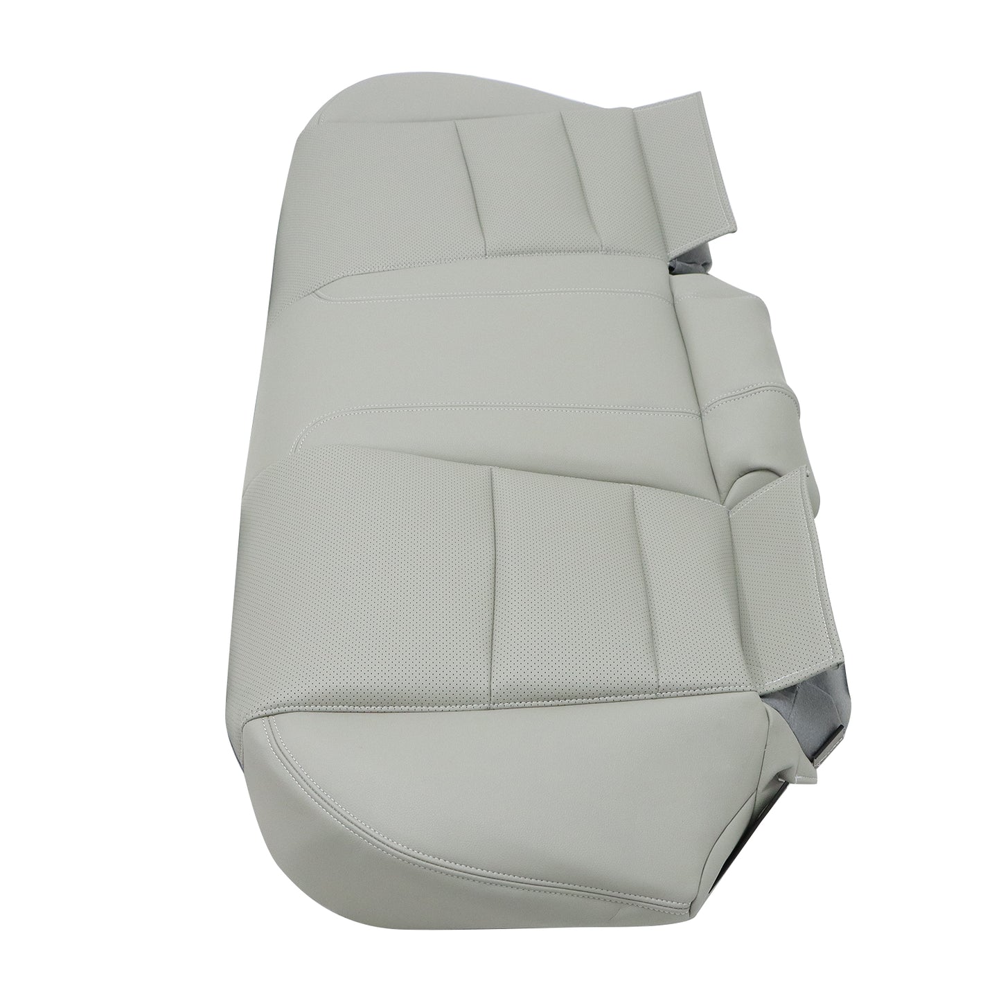 For 2009-2014 Acura TL Rear Bench Side Bottom Perforated Leather Seat Cover Gray