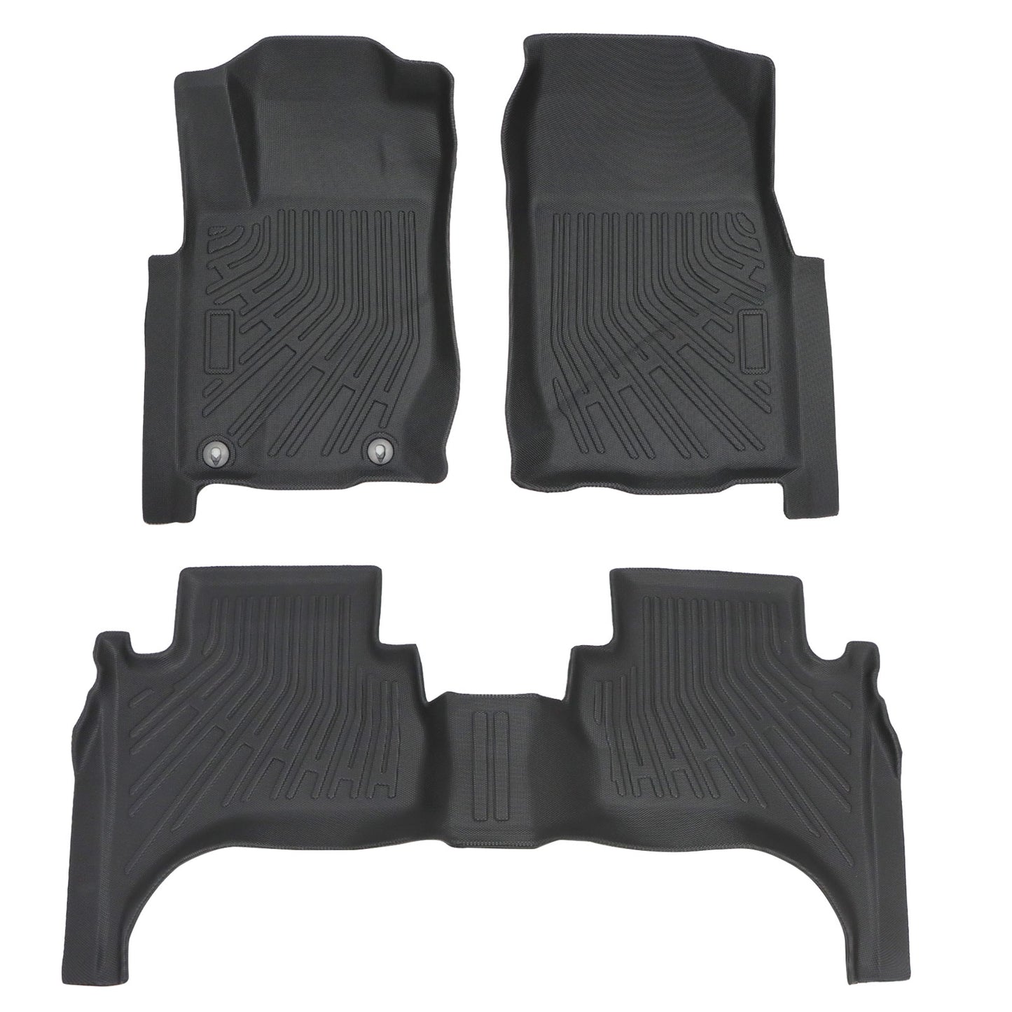 1st+2nd Row Floor Mats Liner TPE For 2005-2018 Mitsubishi L200 Triton Anti-Slip