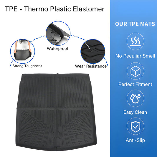 TPE Rear Cargo Trunk Liner Floor Mat For 2009-2016 Audi A4 B8 Wagon Waterproof