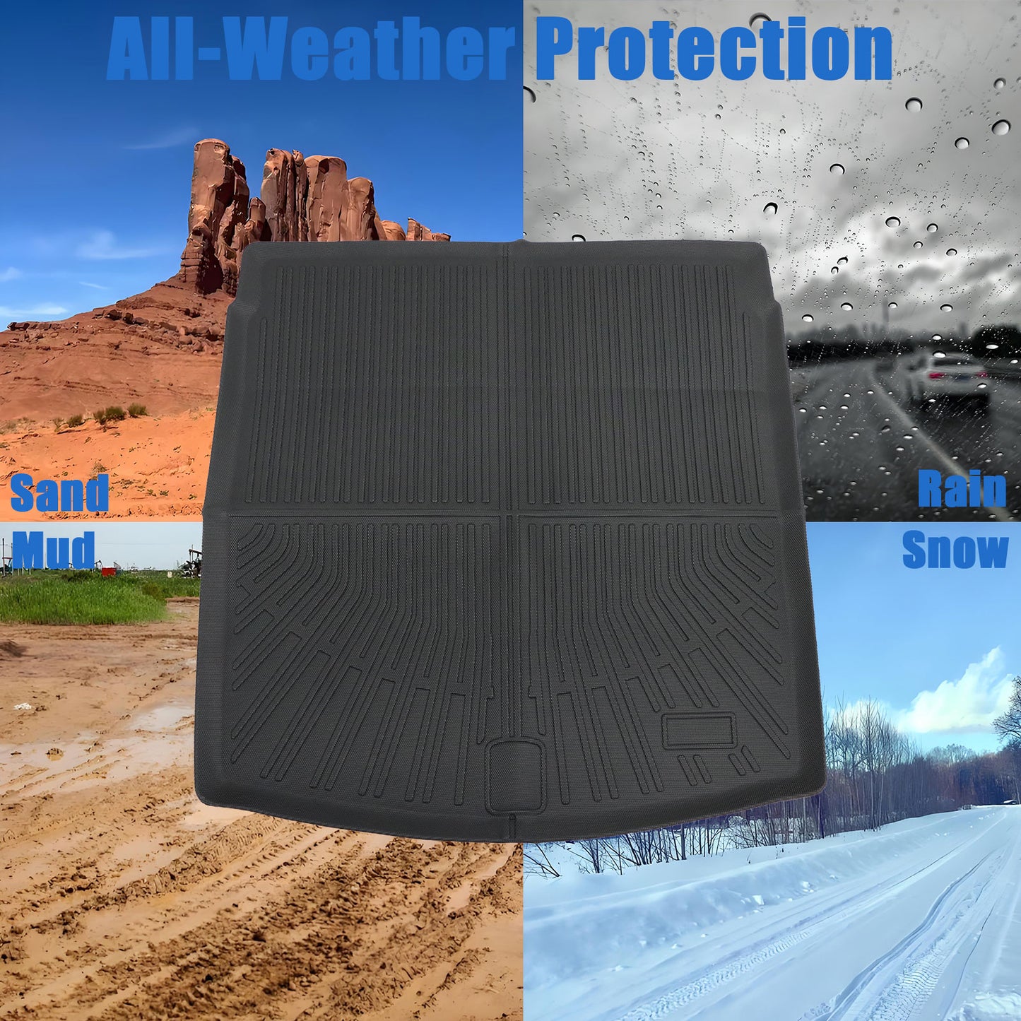 TPE Rear Cargo Trunk Liner Floor Mat For 2009-2016 Audi A4 B8 Wagon Waterproof