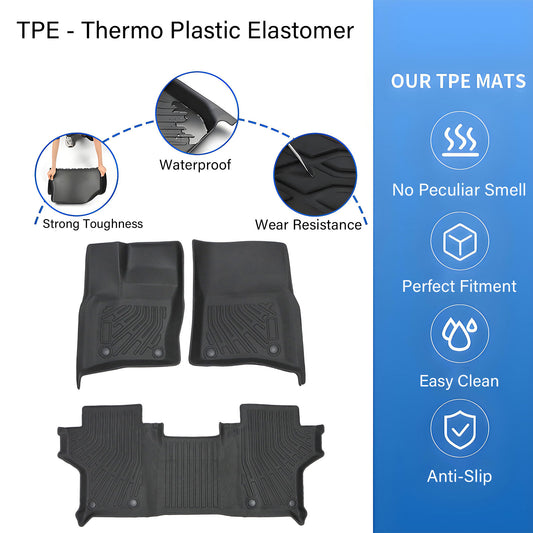 New For 2021-2025 Land Rover Defender 90 4Door TPE Floor Mats Liners Waterproof