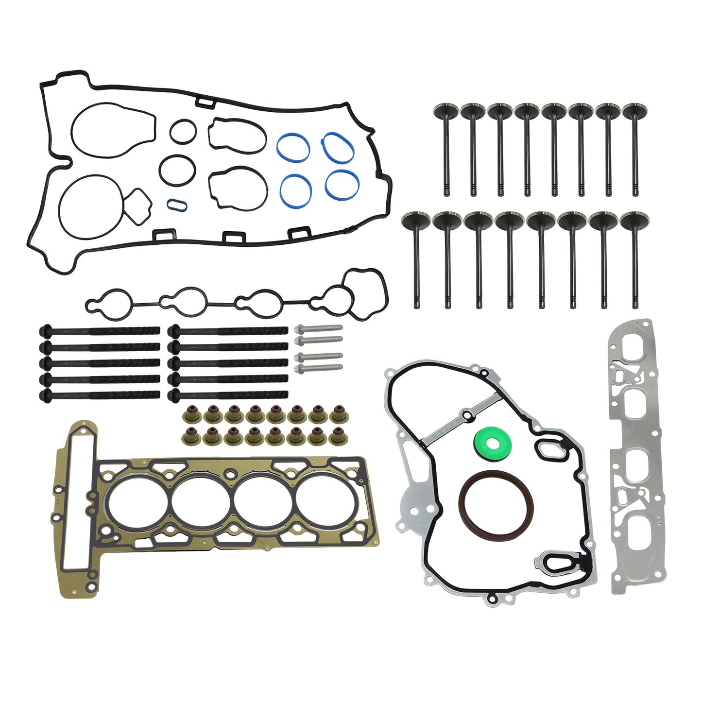 For 2010-2013 GMC Chevrolet Equinox Buick 2.4L Engine Head Gasket Bolts Valves
