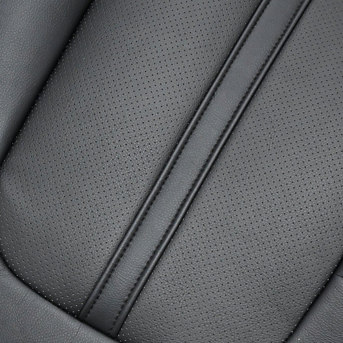 Replacement For 2017-2020 Lincoln MKZ Passenger Back Perforated Black Seat Cover