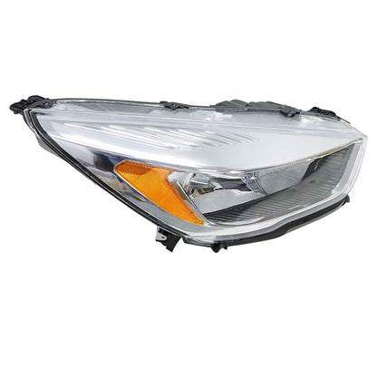 Headlight Assembly Chrome Halogen Right for 2017-2019 Ford Escape w/o LED
