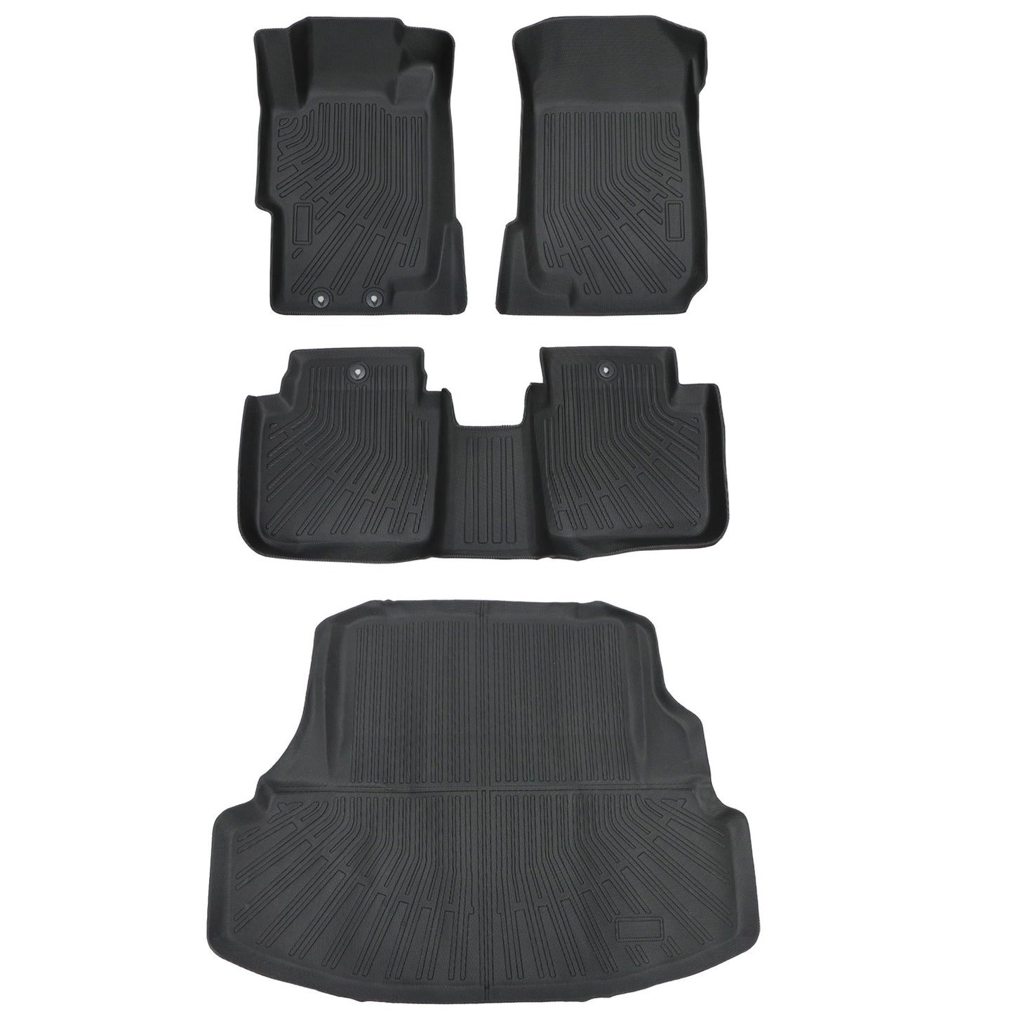 TPE Floor Mats Liners+Trunk Cargo Liner For 2003-2007 Honda Accord All Weather