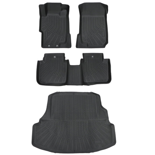 TPE Floor Mats Liners+Trunk Cargo Liner For 2003-2007 Honda Accord All Weather